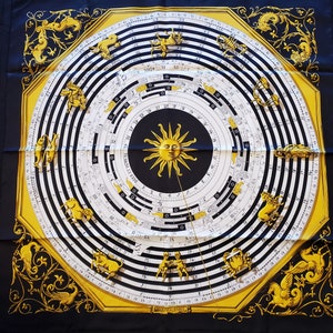 Hermes Silk Scarf &quot;Dies et Hore&quot;