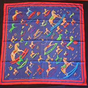 Pañuelo de seda Hermes "Raconte Moi le Cheval"