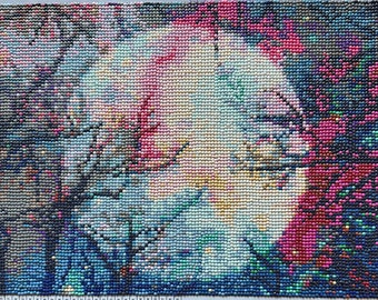 Full Moon in the Woods diamond painting