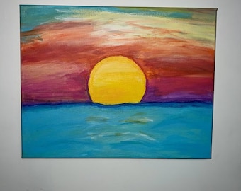 Sunset over ocean