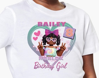 Custom Roblox Birthday Girl Shirt: Personalized Gamer Outfit