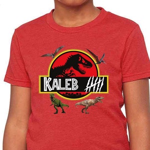 Customized Trex birthday shirt, Personalized Family Birthday Party Shirt, Matching Family Dino Theme Birthday Shirt, Dinosaur birthday shirt