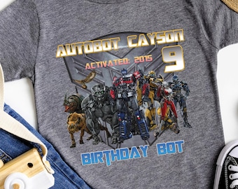 Custom Transformers Birthday T-Shirt: Personalized Family Party Shirt