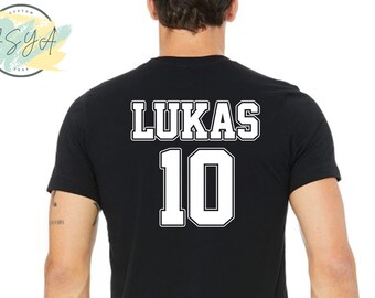 Custom Family Name & Number Shirt: Game Day Matching Tee