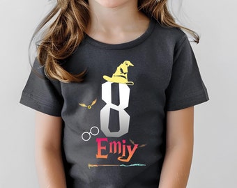 Custom Wizard Birthday Shirt: Magical Party Tee, Personalized Name & Age