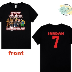 Customized Roblo Birthday Boy Shirt | Personalized Gamer Birthday Outfit | Matching Family Video Game Shirts | Birthday shirt with the name