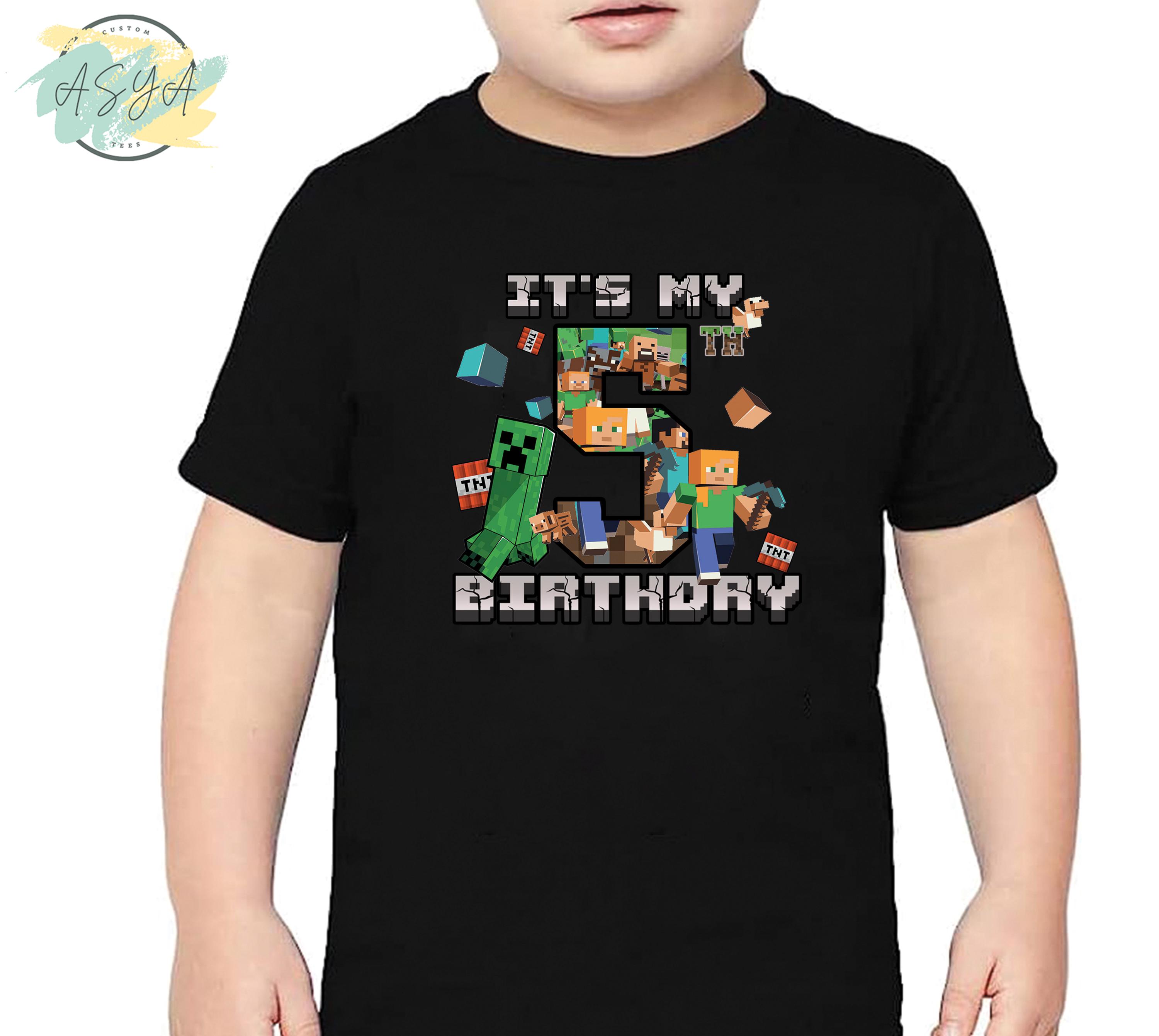 Custom Minecraft Birthday Shirt