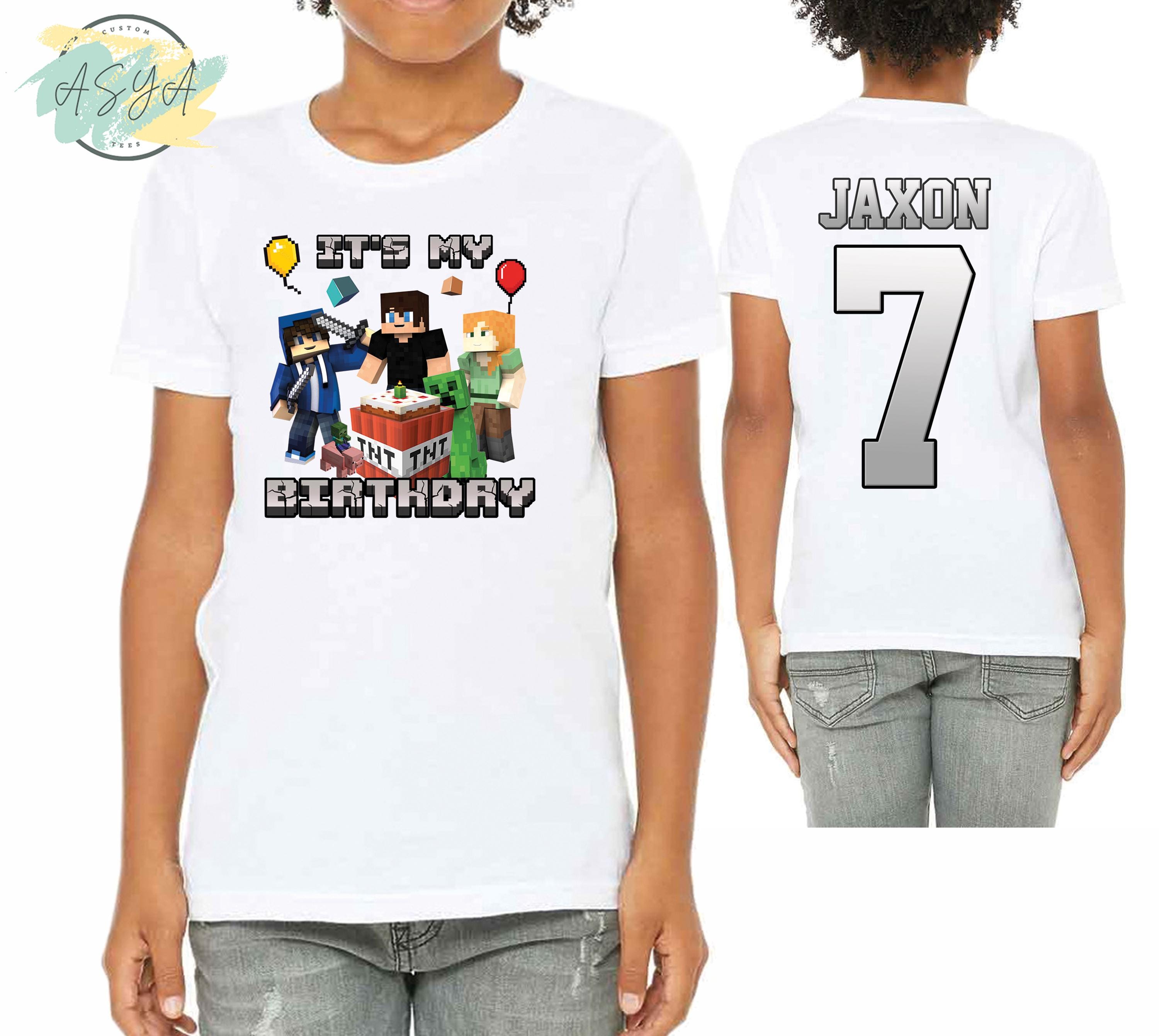Personalized MineCrft Birthday T-Shirt