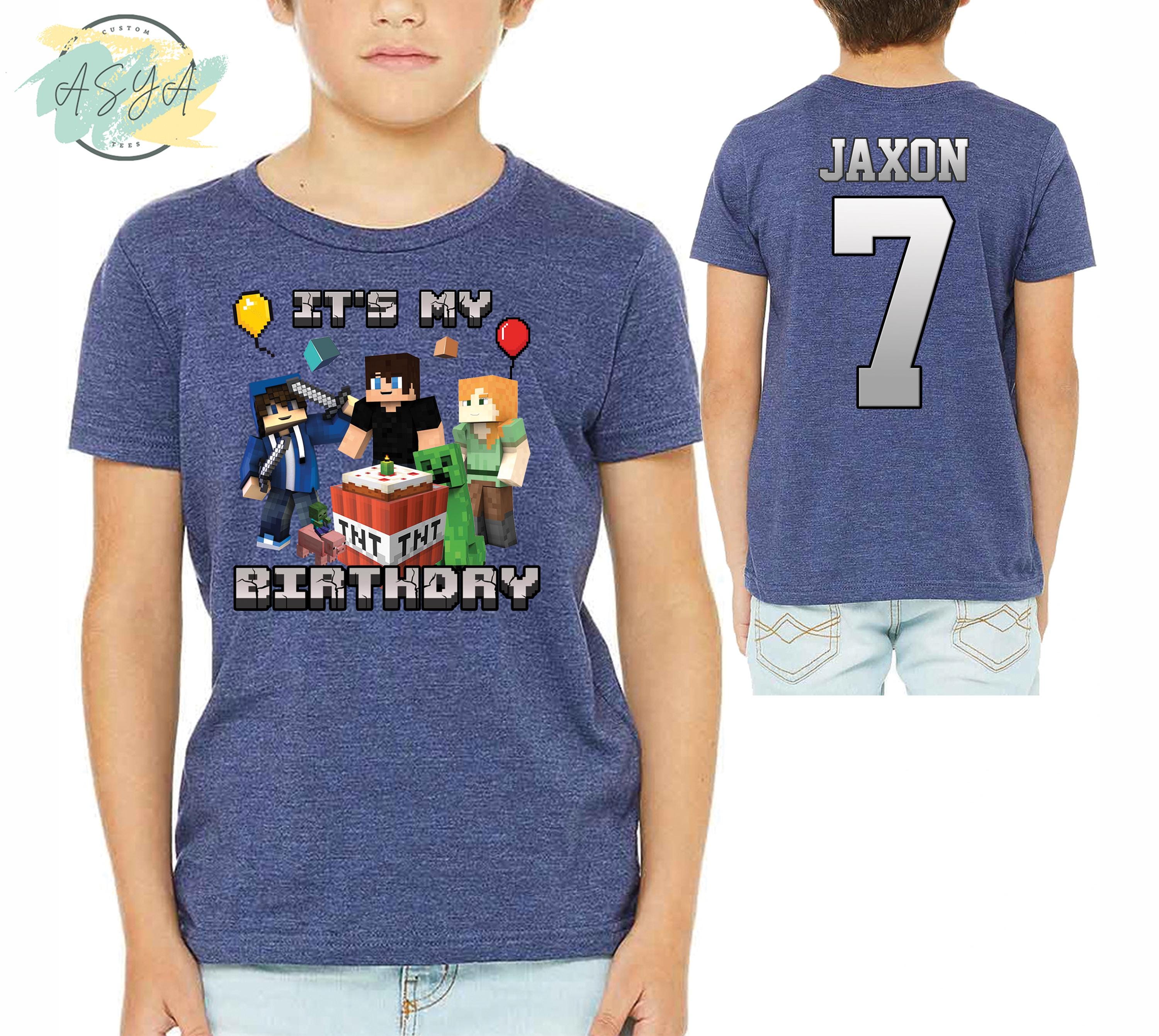 Personalized MineCrft Birthday T-Shirt