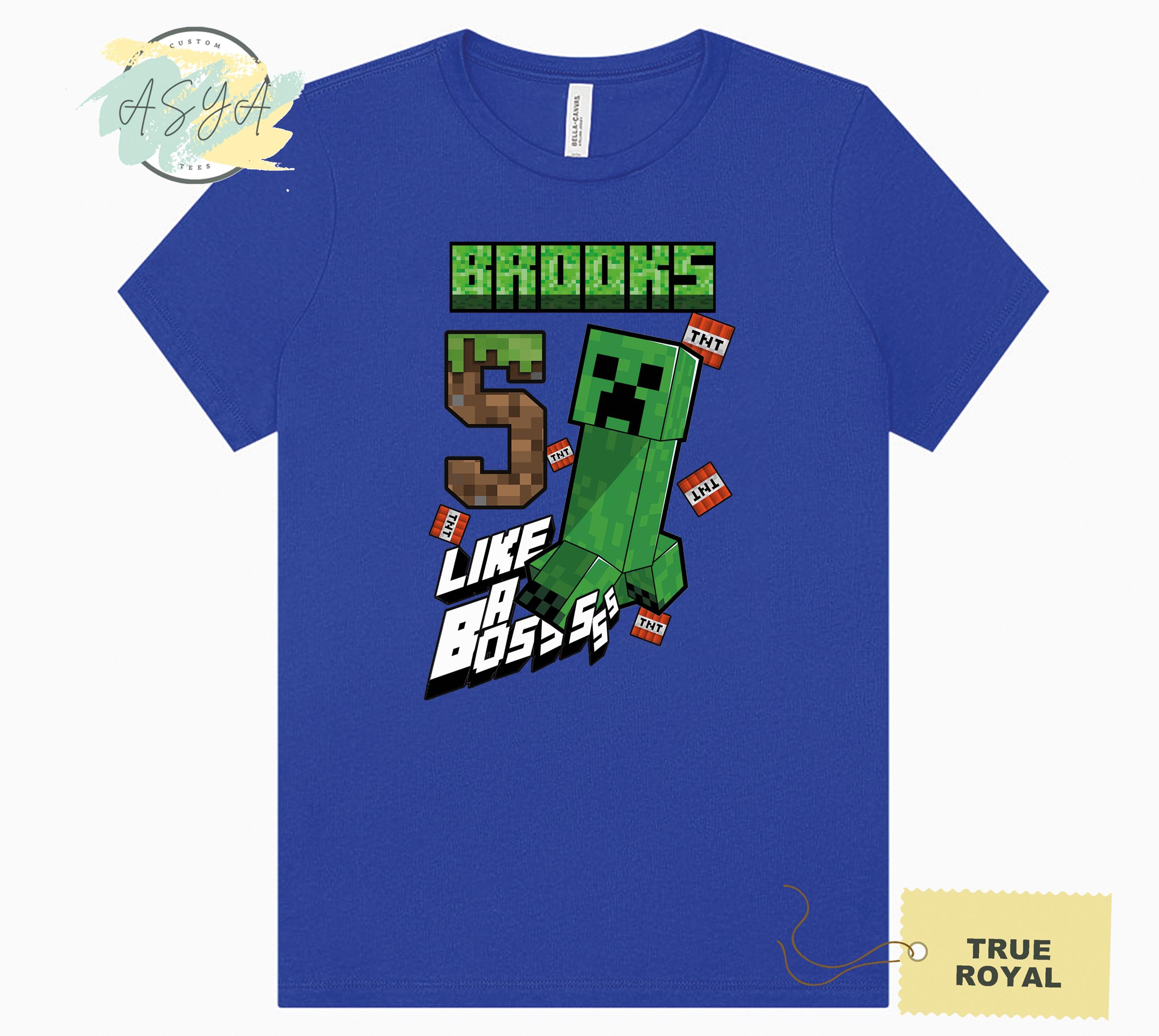 Minecraft Creeper Boss Birthday Shirt
