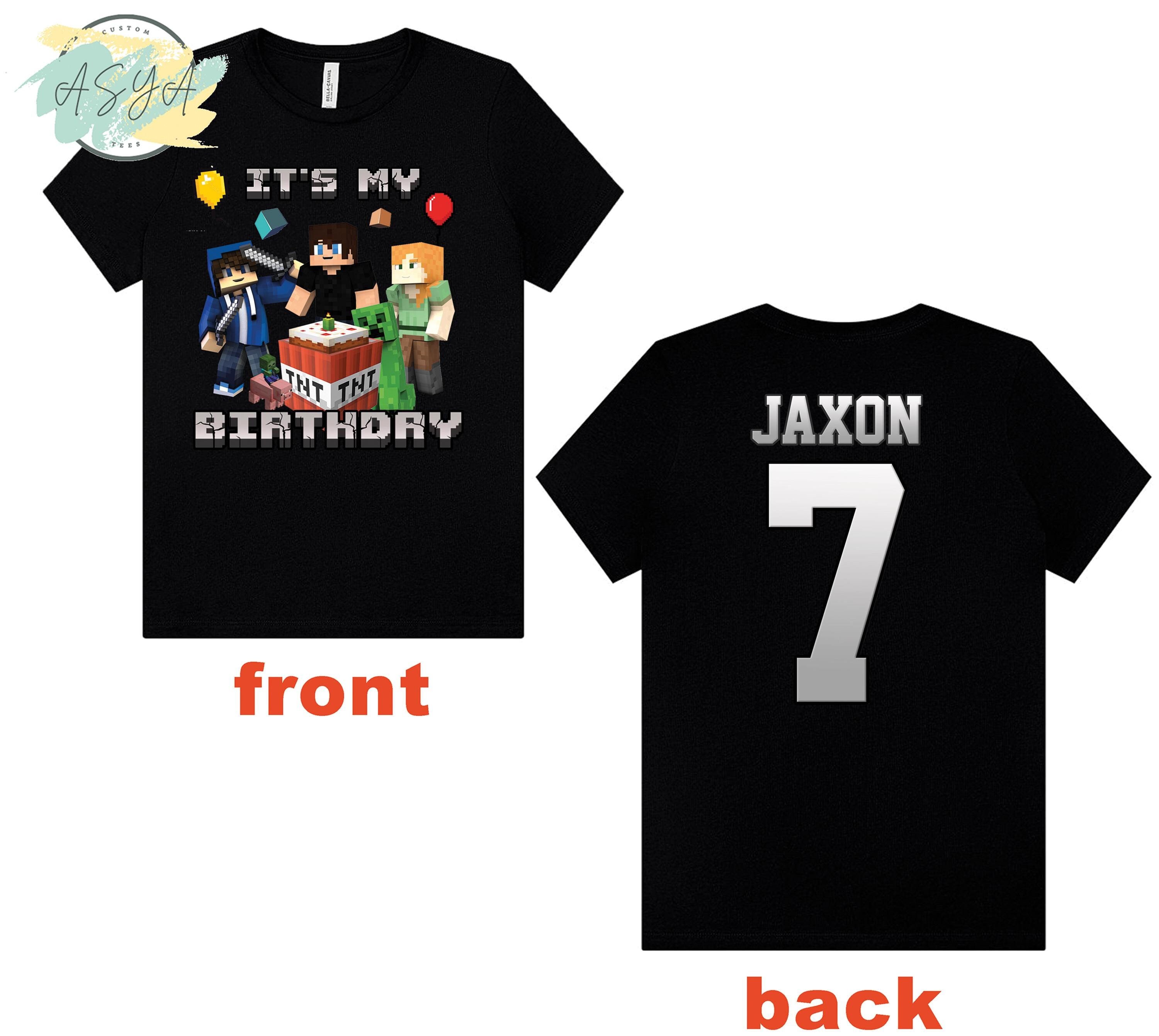 Personalized MineCrft Birthday T-Shirt
