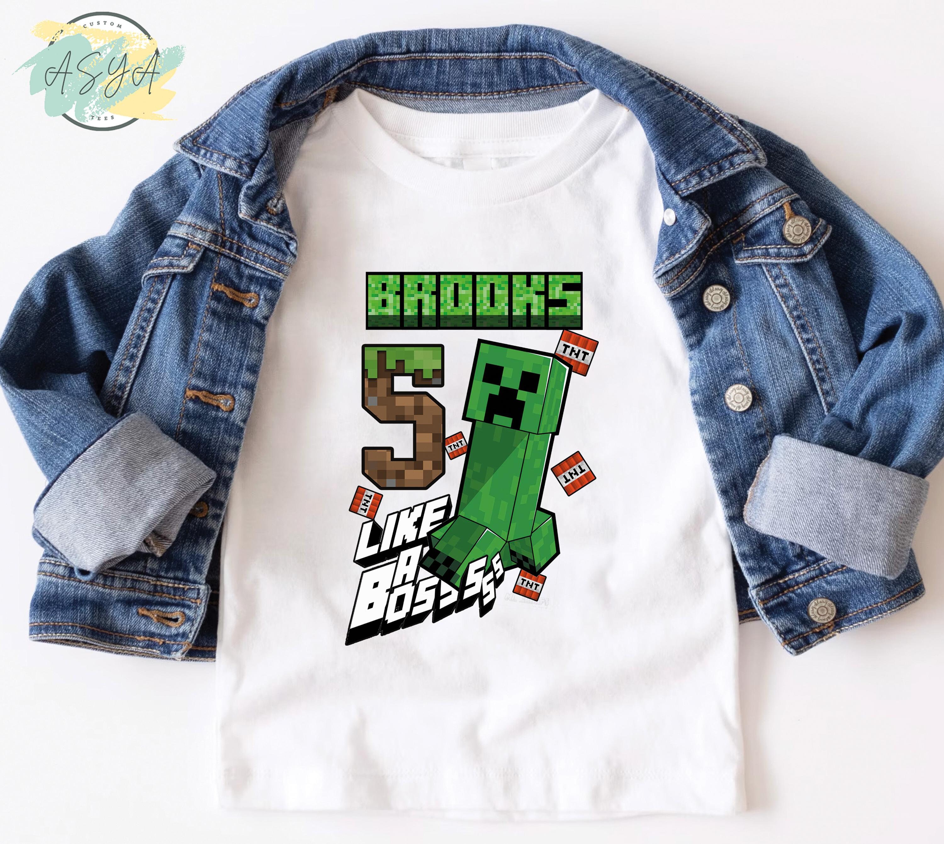 Minecraft Creeper Boss Birthday Shirt