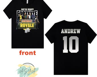 Custom For-nite Birthday Shirt: Video Game Party Outfit