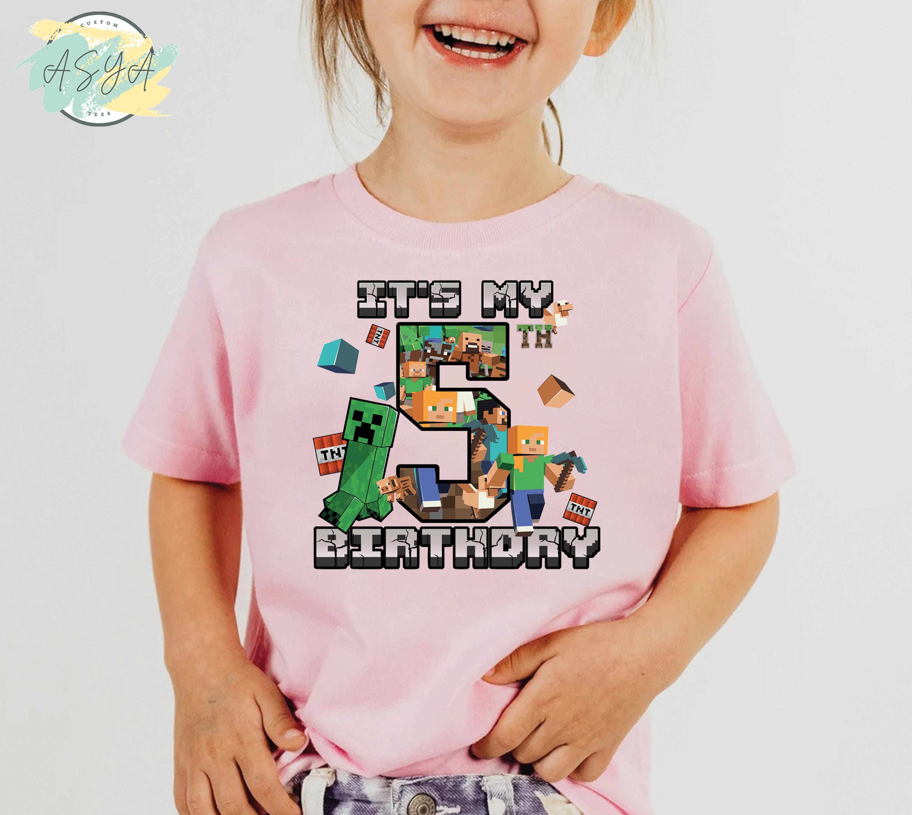 Custom Minecraft Birthday Shirt