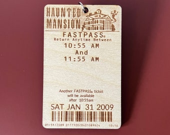 Haunted Mansion Disneyland Fastpass Bag Tag
