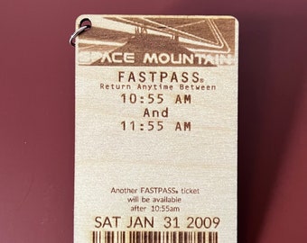 Space Mountain Disneyland Fastpass Bag Tag