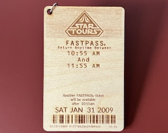 Star Tours Disneyland Fastpass Bag Tag