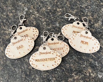 Disneyland Name Tag Keychain