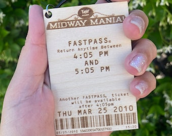 Toy Story Midway Mania Fastpass Bag Tag