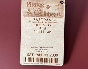 Pirates of the Caribbean Disneyland Fastpass Bag Tag