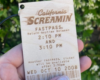 California Screamin' / Incredicoaster Fastpass Bag Tag