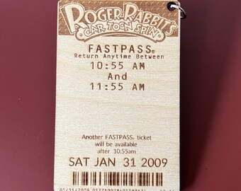 Roger Rabbit's Car Toon Spin Fastpass Bag Tag