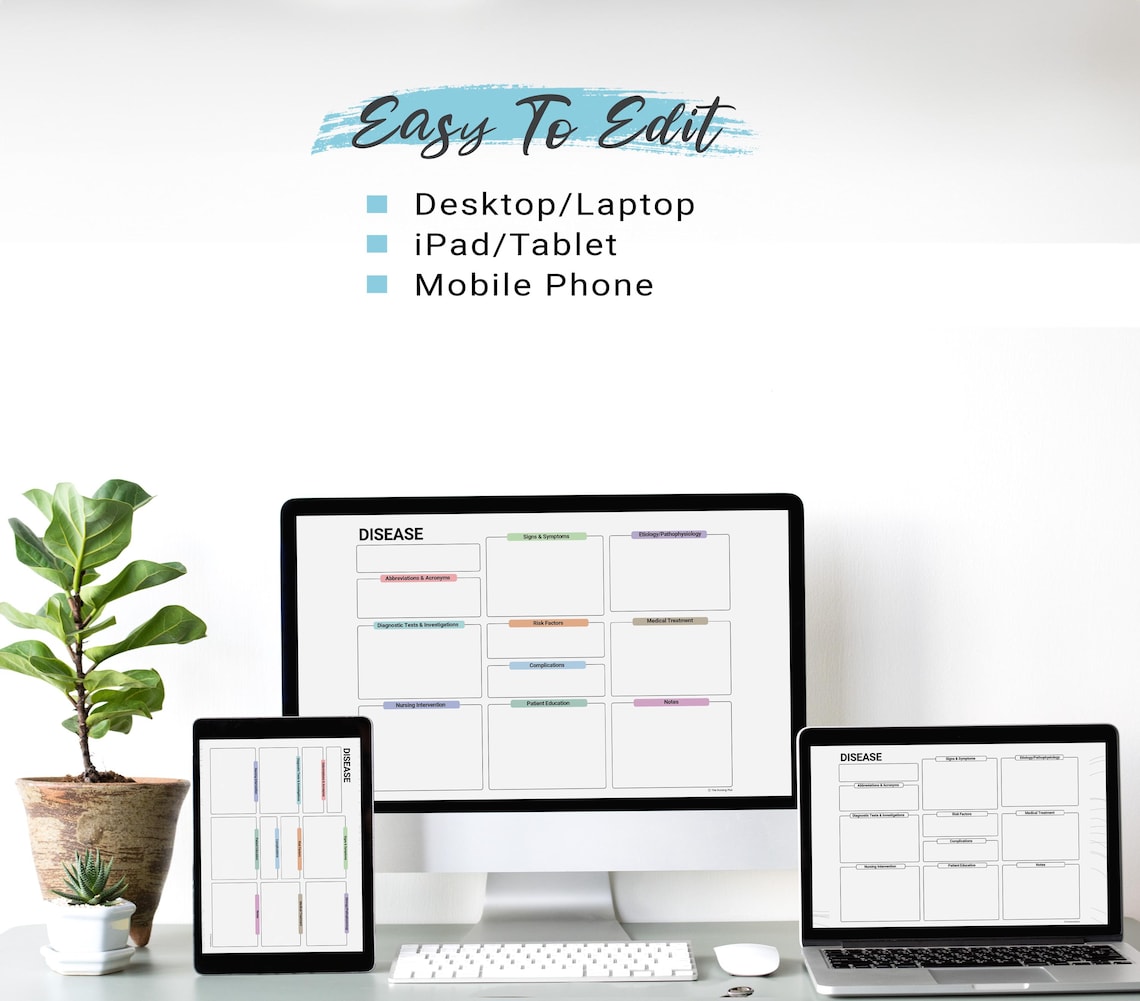 Editable Nursing Disease Process Template Med Surg Disease Concept