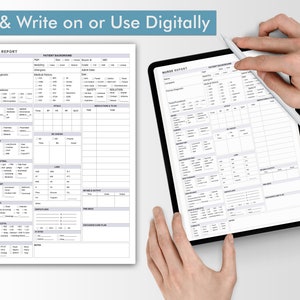 May include: A printable or digital nurse report form with sections for patient background, vital signs, medications, and more. The form is designed for use by nurses to document patient care.