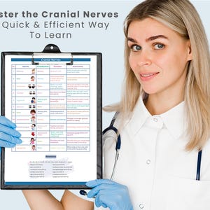 Nursing Cranial Nerves Assessment W/ Mnemonics | Cranial Nerves Chart ...