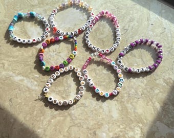 Personalized Race Day Bracelet Set | Beaded Runner Gift | 3-Pack