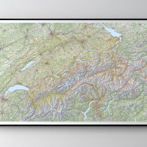 Oficjalna szwajcarska mapa topograficzna 2025 Duży format Duży wydruk