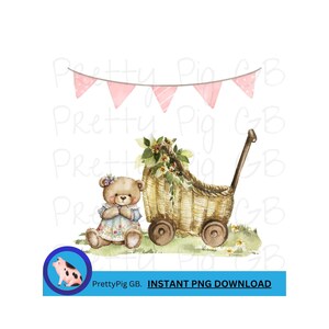 Nounours pour bébé fille, PNG, clipart, téléchargement numérique, 300 DPI