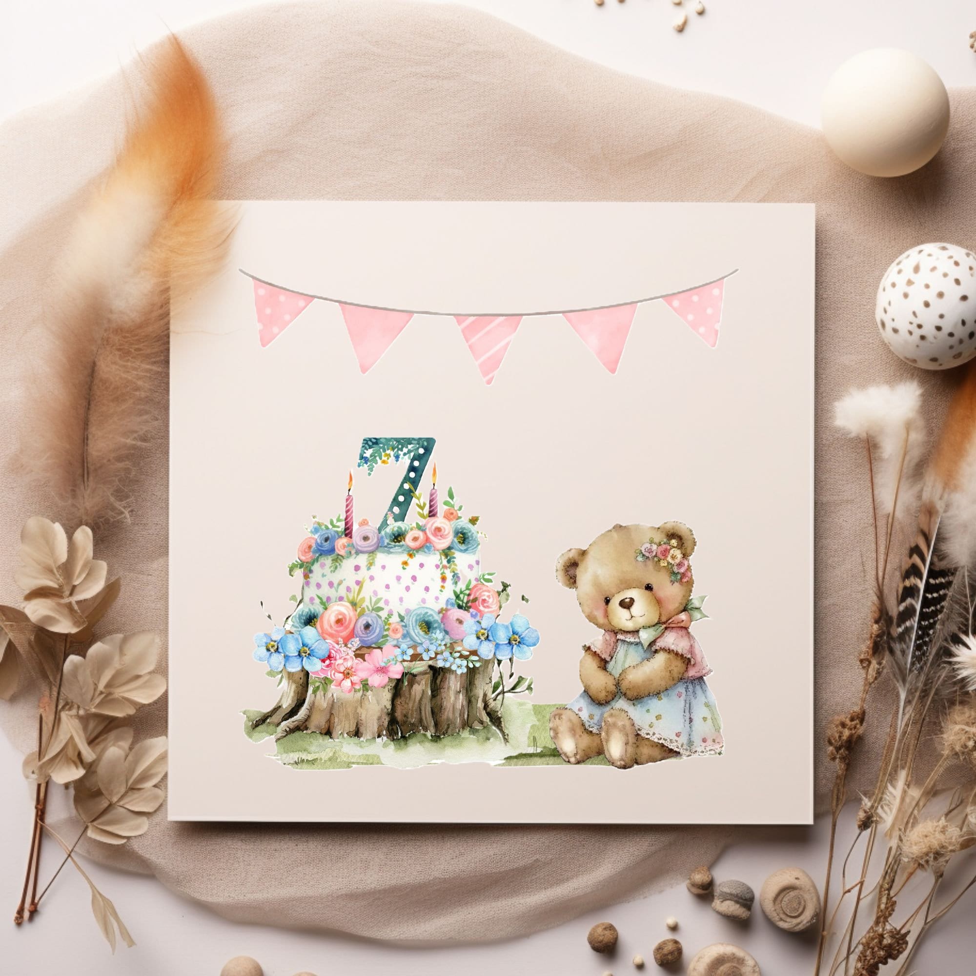Girls 7th Birthday, PNG, Clip Art, Digital Download, 300 DPI - Etsy