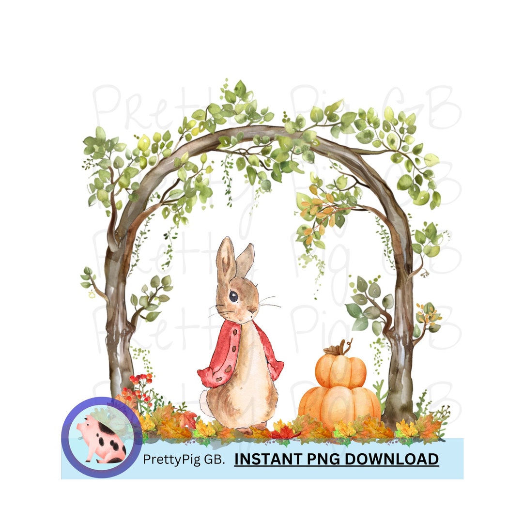 Peter Rabbit, Fall, Autumn PNG, Clip Art, Digital Download, 300 DPI - Etsy