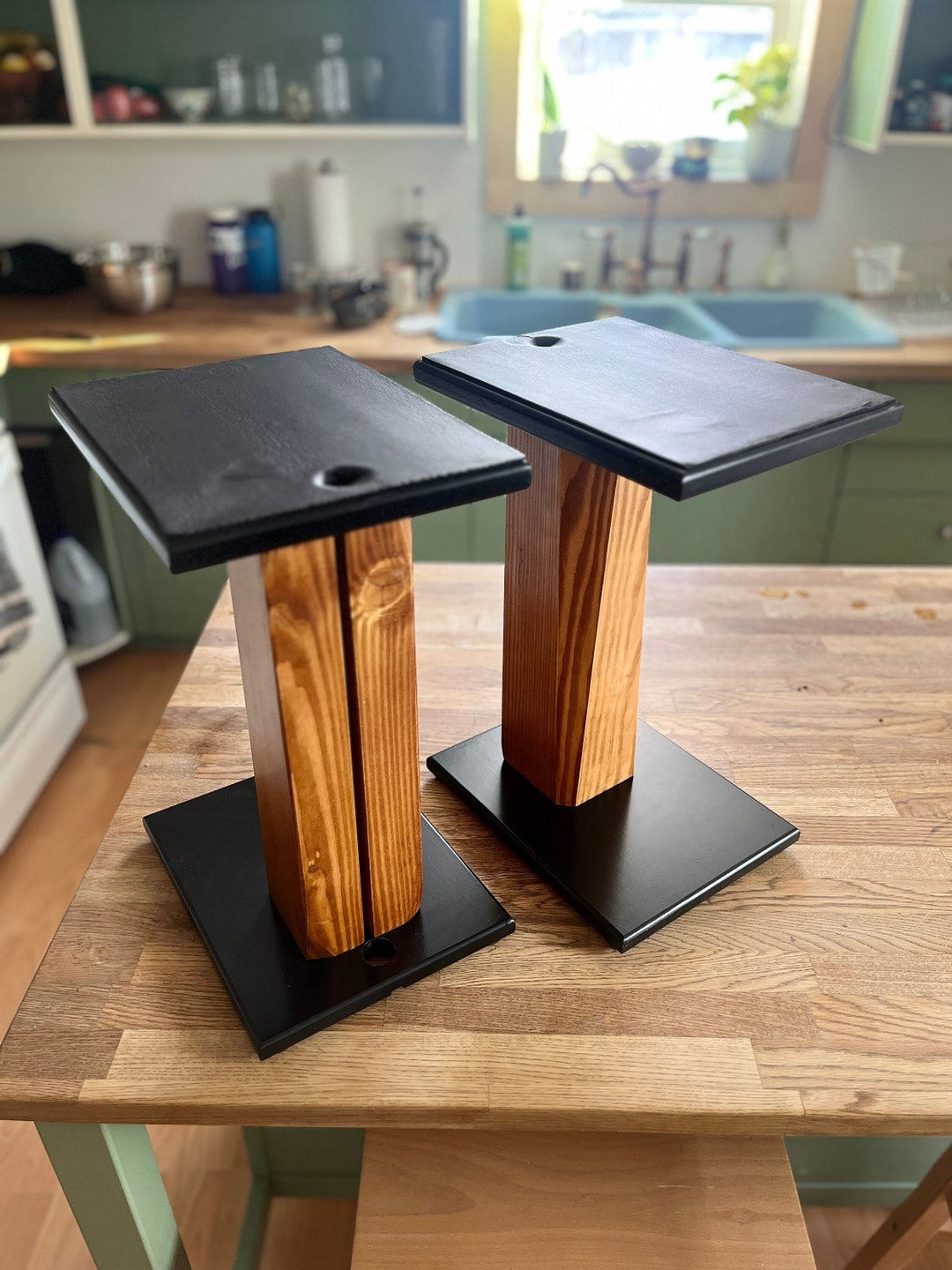 Pair of Handmade Sound Isolation Speaker Stands/made From Fir and