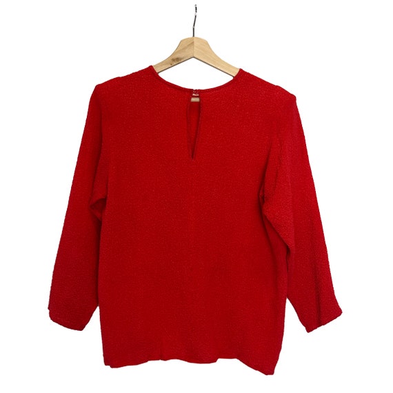 Yves Saint Laurent Vintage Red Blouse - Etsy