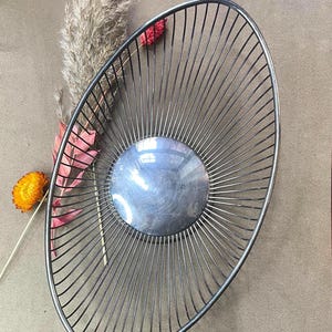 VTG_Silverplated Brass Wire Basket By PM, Vintage Made in Italy Bread or Fruit Basket, Dining and Serving