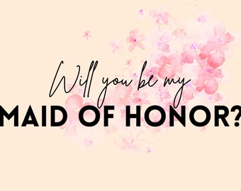 Will You Be My Maid of Honor Card