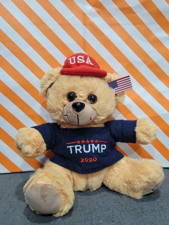 Authentic Trumpy Bear Deluxe Plush Donald Trump American Flag
