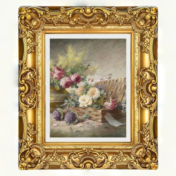 Vintage Picture Frame,Baroque Tabletop Home Decor,6x8 Antique Gold Photo frame Convertible 5x7