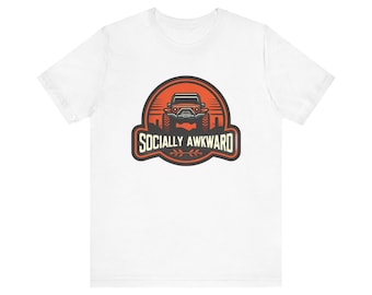 Sociaal onhandig T-shirt, introvert T-shirt, uniseks jersey top met korte mouw, grappig grafisch T-shirt, cadeau verlegen persoon, sarcastisch shirt