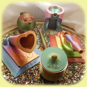 Diamond painting set, 10 different types, funnel, e-painter, pen holder, rhinestone bucket