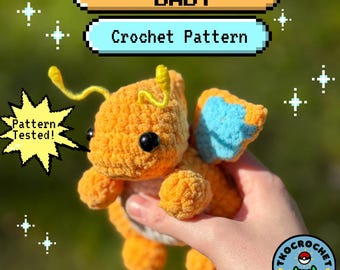 Haakpatroon hemeldraak baby: amigurumi-tutorial (digitale pdf-download in het Engels)