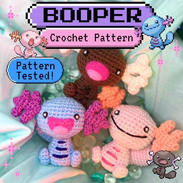Booper Bundle Crochet Pattern: Amigurumi Tutorial (PDF Digital Download in English)