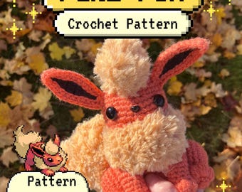 Haakpatroon vuurvos: amigurumi-tutorial (digitale pdf-download in het Engels)