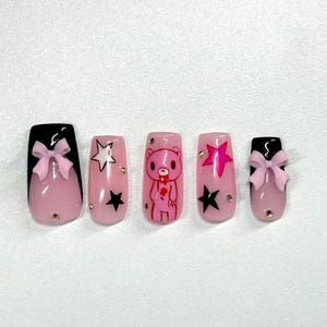 emo scene y2k press on nails