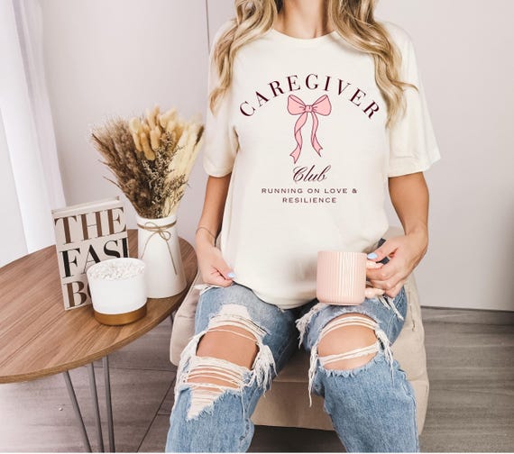 Caregiver Shirt, Caregiver Club Tee, Family Caregiver Gift, Special Needs Parent Shirt, Medical Mom Gift, Running on Love & Resilience