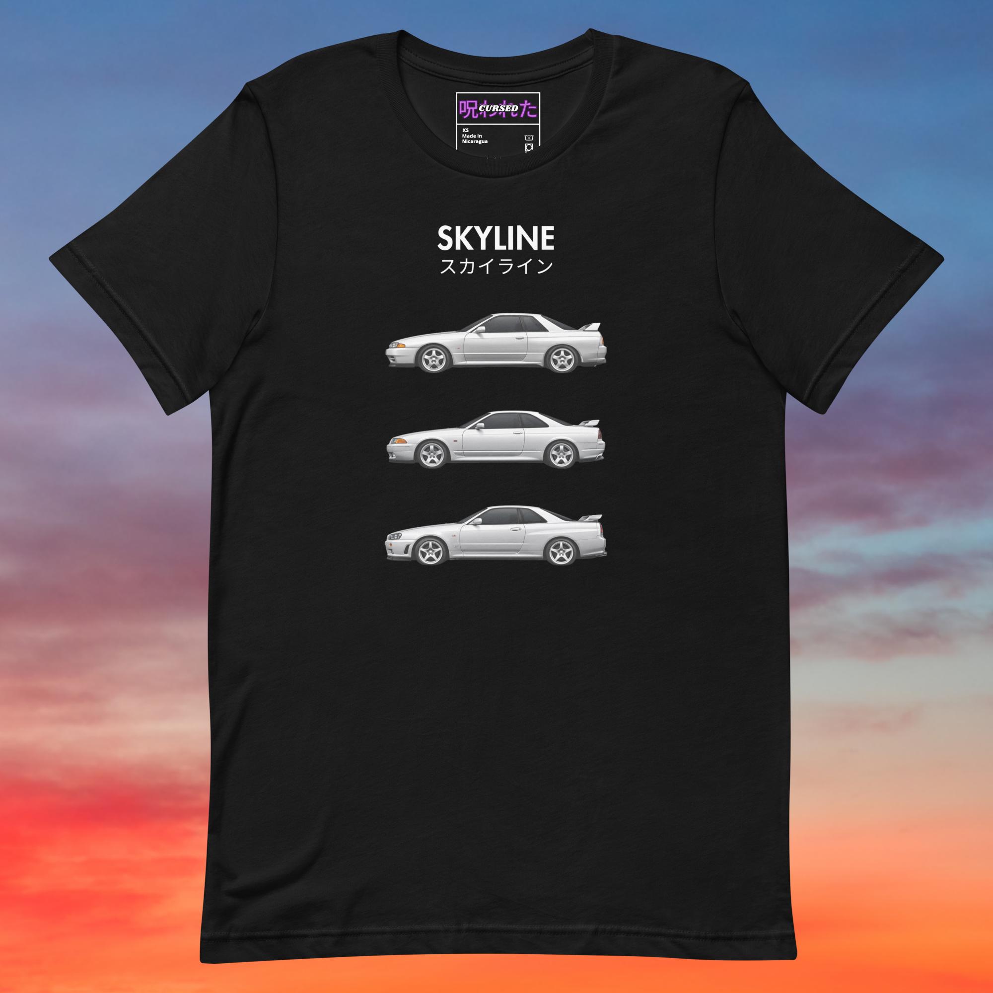Maglietta Unisex Nissan Skyline GTR R33 Bandiera Giappone Rossa - Divertente Regalo 1352