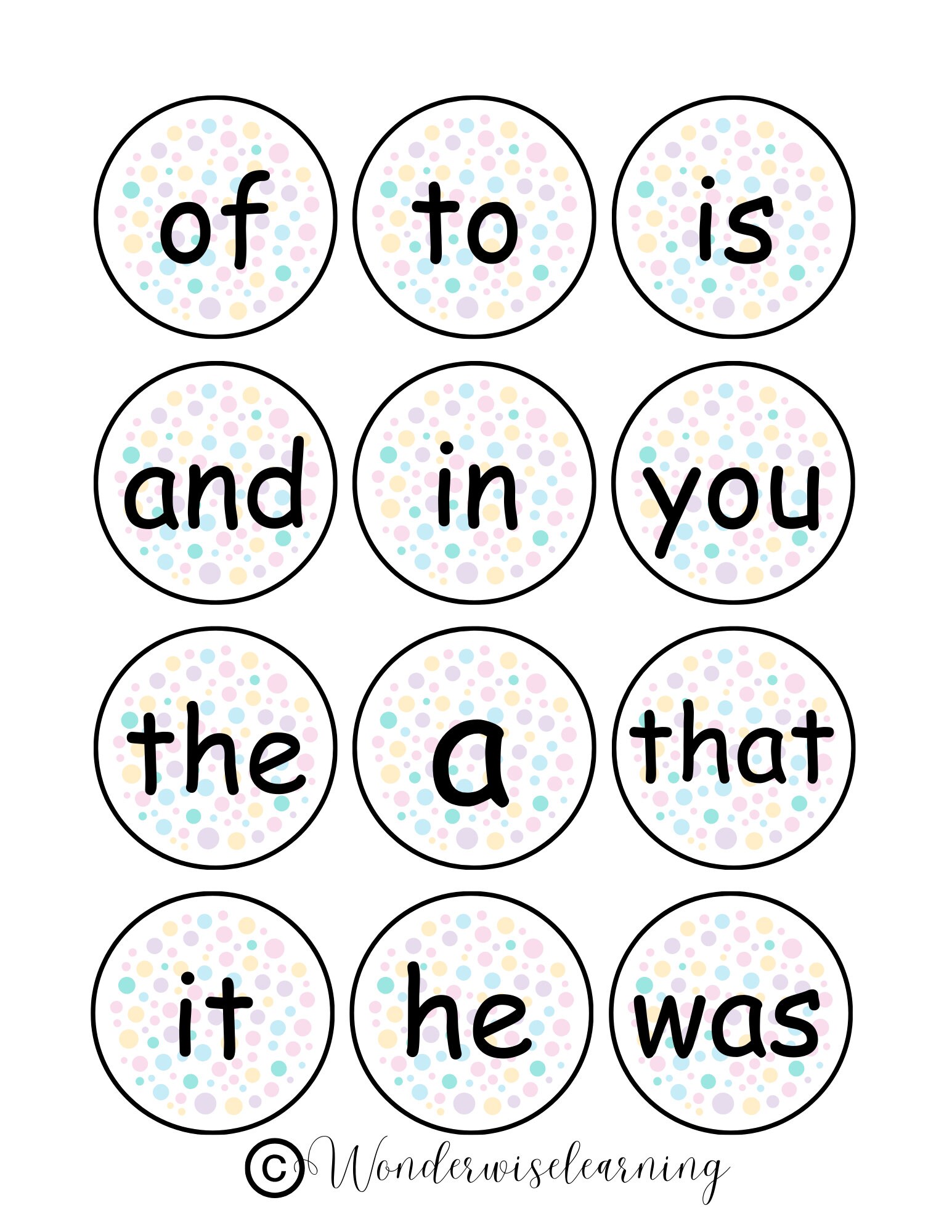 Sight Word Printable, Sight Word Practice, Kindergarten Printables