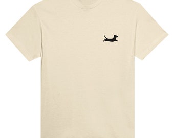 Schweres T-shirt mit süßen Dackel Logo | Unisex